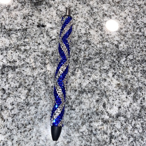 Blue & Silver Rhinestone Gel Pen 🇺🇸 - Picture 3 of 5